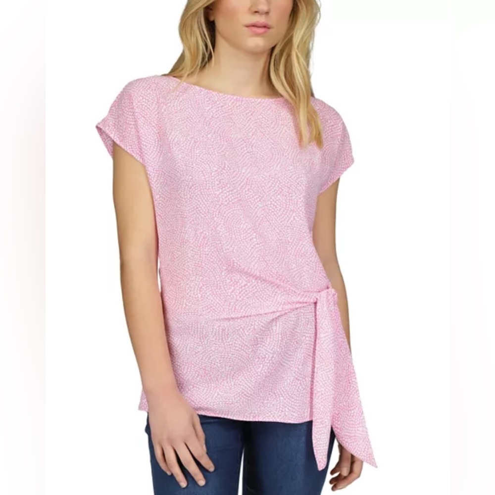 NWT Michael Kors Side-Tie Blouse. M. Wear now and roll into Spring! Lovely!